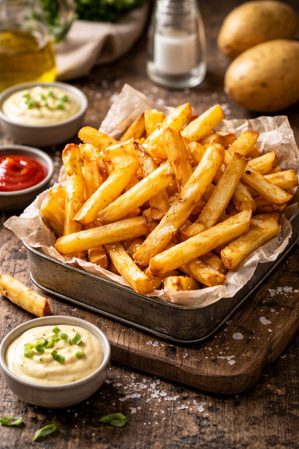 Frites maison à la friteuse